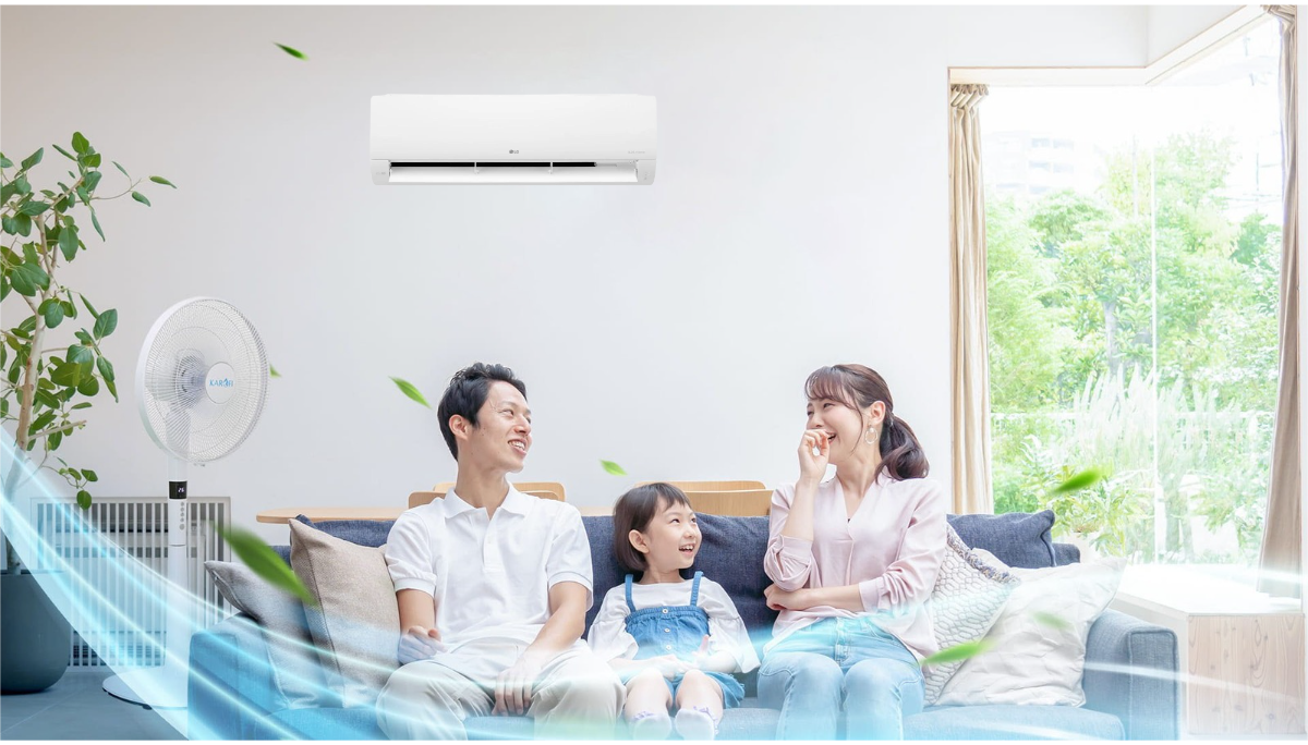 Công nghệ Dual Inverter có trong Máy lạnh LG 1.5 HP V13API cung cấp hiệu suất làm mát nhanh chóng khi sử dụng với quạt.