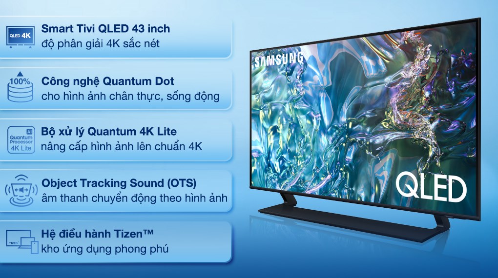 Các kích thước khác Smart Tivi QLED Samsung 4K: 50 Inch, 55 Inch, 65 Inch, 75 Inch